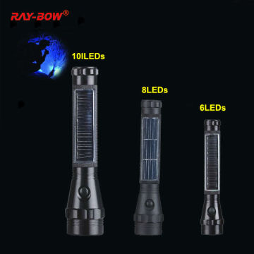 6 LEDs Solar energy LED flashlight