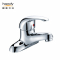 Water saving double hole single-handle basin mixer tap