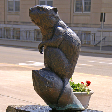 Garden Decorate Metal Material Bronze Mouse Statue Sculpture