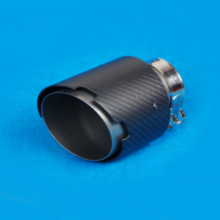 4.5 Inches Carbon Fiber Exhaust Tip - Tailpipe Throat Car Trim