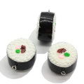 100 Pz Simpatico 3D Resina Sushi Simulazione Miniatura Giappone Cibo Fascino Kawaii Miniature Resina giapponese Sushi Pendenti per decorazioni fai da te