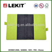 a5 green pu leather diary case, leather diary holder