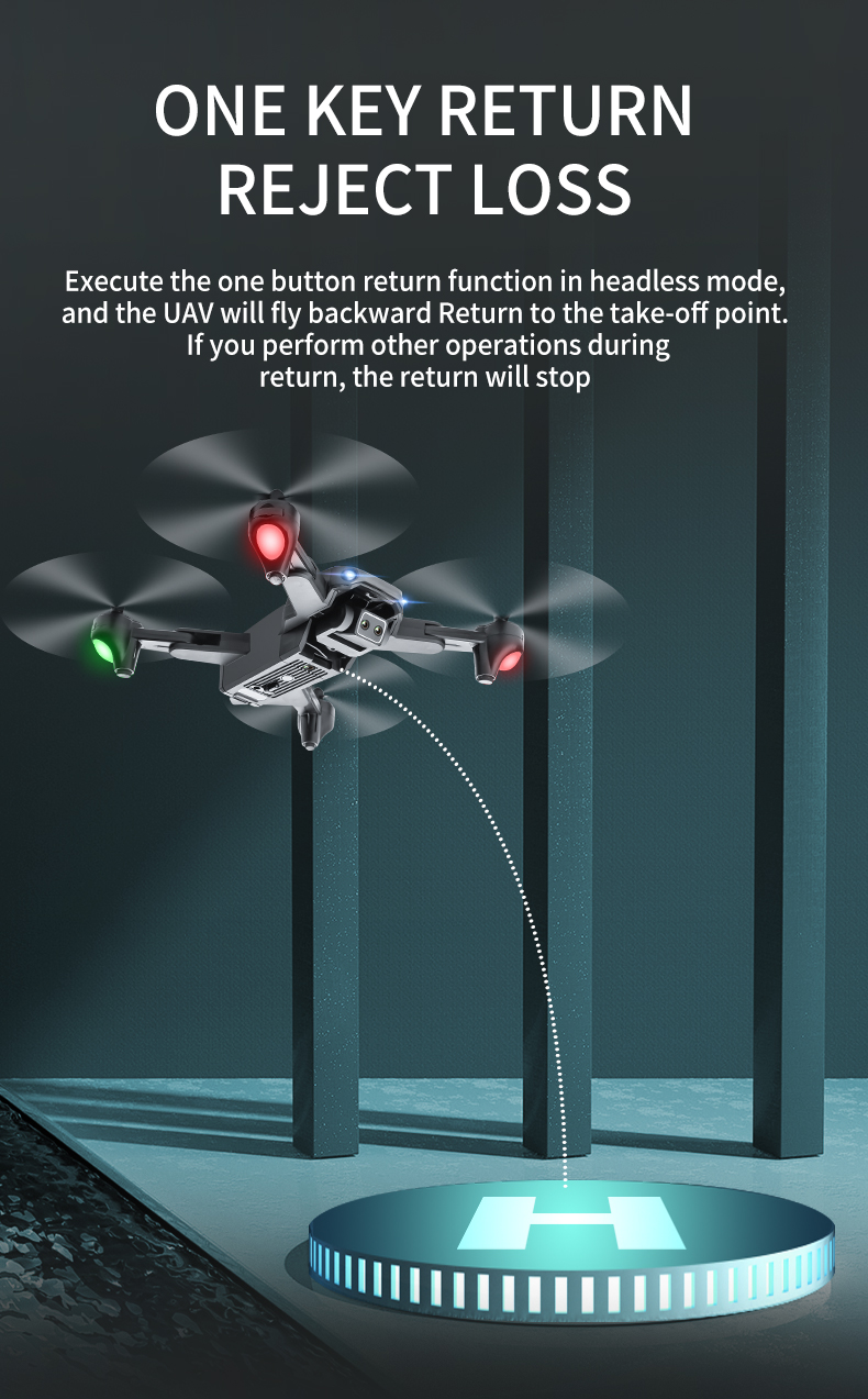 CSJ S186 Drone With 4K Photography Optical Flow Positioning 3-Sided Obstacle Avoidance Foldable Quadcopters Toys