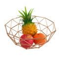 Rose Gold kitchen home diamond basket creative iron wire storage vegetable fruit basket