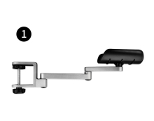 2021 Ergonomic Arm Rest: Rotating Mouse Arm Pad Cradle for Computer Table with Aluminum Support