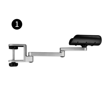 2021 Ergonomic Arm Rest: Rotating Mouse Arm Pad Cradle for Computer Table with Aluminum Support