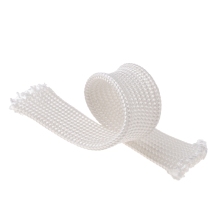 Smooth White Silica Braided Sleeve