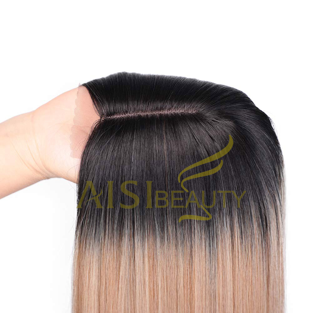 Aisi Beauty Popular Vendor Cheap Long Straight Ombre Blonde Wig Lace Frontal Synthetic Hair For Black Women Lace Front Wig