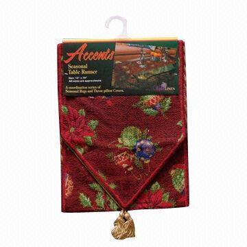 Polyester tapestry jacquard table runner