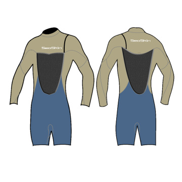 Seaskin Men 1.5mm Zipperless Long Arm Surfing Wetsuit