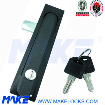 Metal cabinet door lock