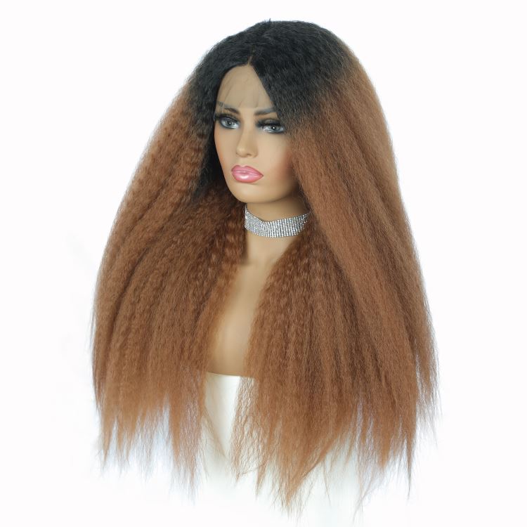 synthetic wig heat resistant fib,synthetic wig lace frontal,Premium hiperlon synthetic lace front wig Vendor