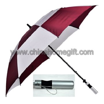 Double layer windproof golf umbrella