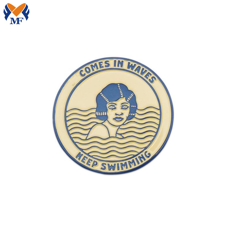 In Waves Keep Swimming Pin