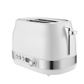 Εμφάνιση LED TIME 2-Lice White Electric Toaster