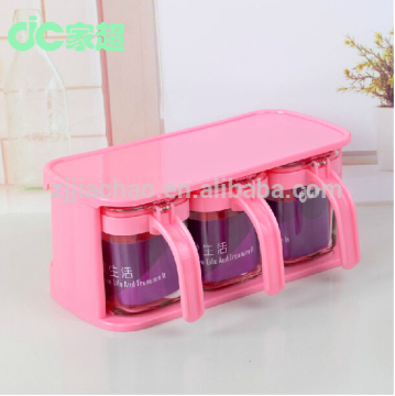 glass and plastic Condiment Set