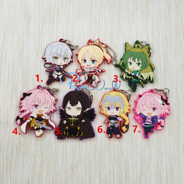 Fate/Grand Order Fate Apocrypha Anime Jack the Ripper Assassin Mordred Astolfo Joan of Arc Atalanta Semiramis Rubber Keychain