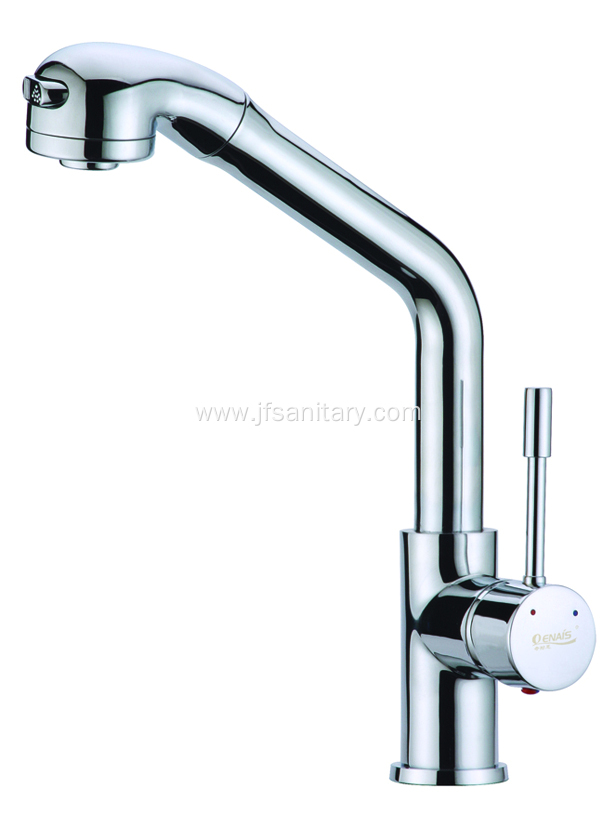 Pull Out Brass Kitchen Faucet