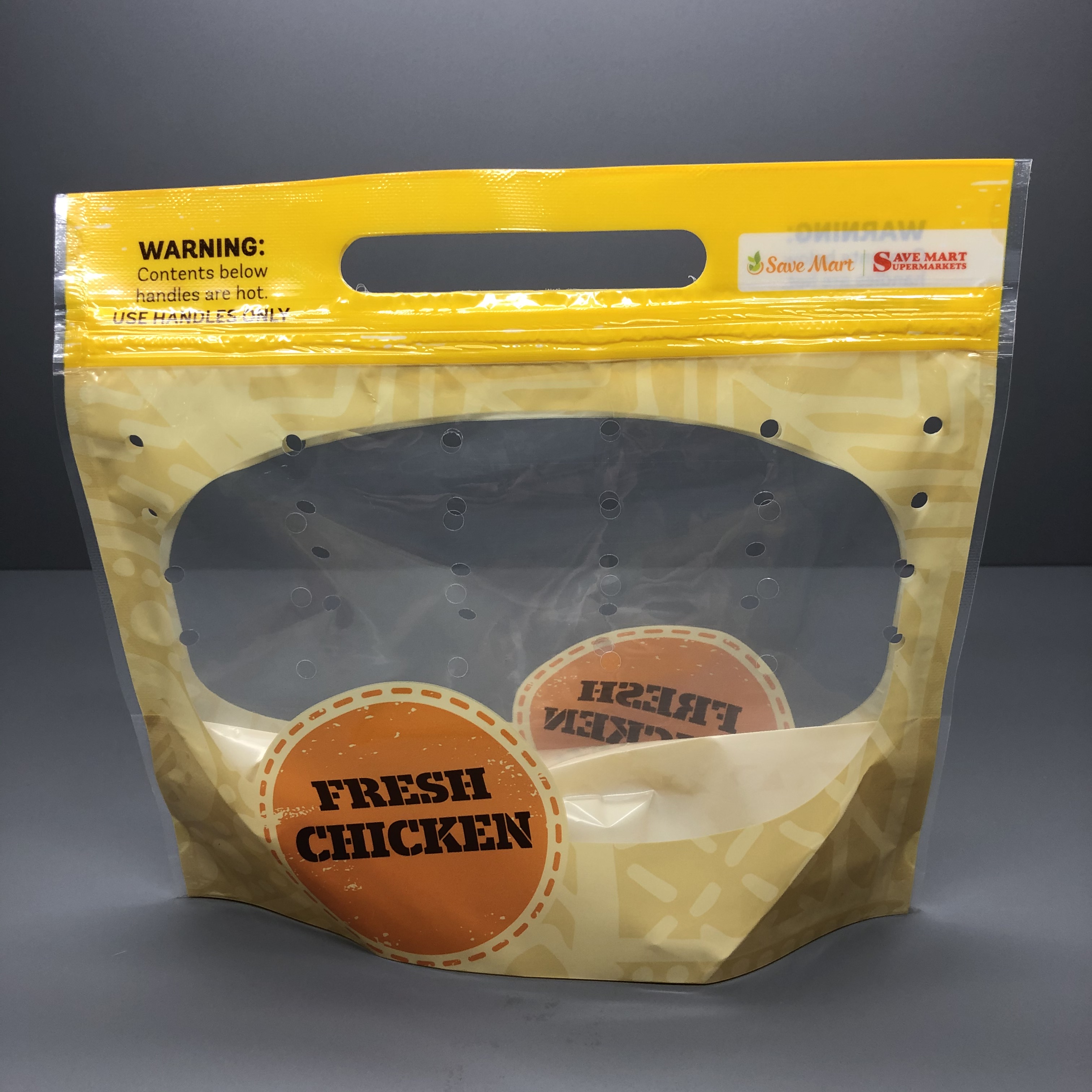 Food Custom Bags Fried Chicken PE Bopp Single Layer Chicken Plastic Stand up Pouch Shopping Snack Gravure Printing Disposable