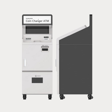 Lobby-ATM für Banknote zum Münzaustausch mit Kartenleser und Münzspender