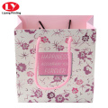 Custom Colorful Print Pink Paper Bag with Handle