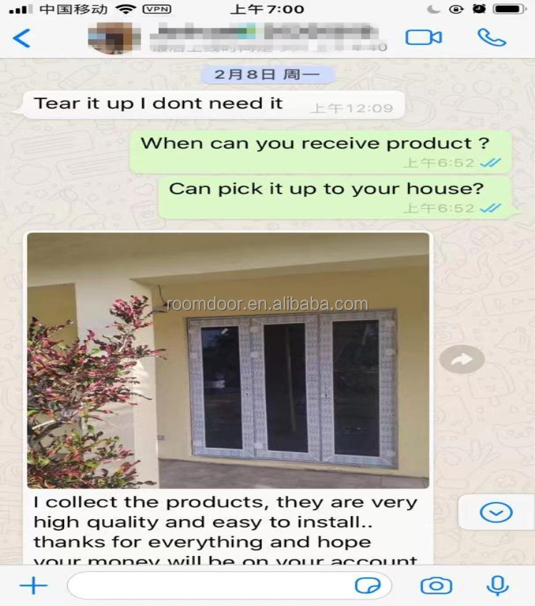 New Arrival Exterior Patio Customized Exterior Patio PVC Folding Door Vinyl Bifold Doors UPVC Doors