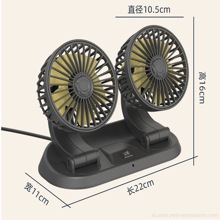 Ventilador giratorio de doble cabeza ventilador de enfriamiento del automóvil