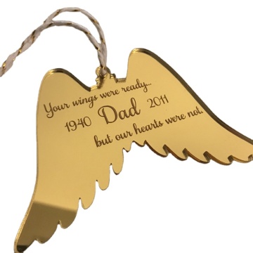 Custom Design Laser Cut Mirror Acrylic Name Place Cards