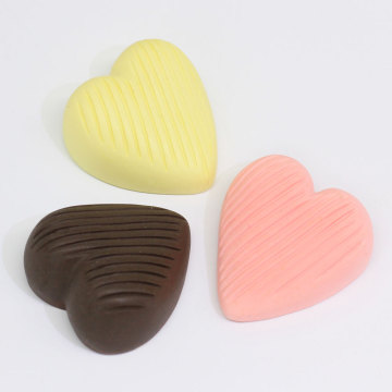 Colorful Heart Shaped Resin Beads Charms Handmade Craftwork Decor Flatback Cabochon 100pcs/bag DIY Decor