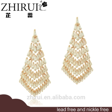 latest fashion chandelier dangle zircon earrings