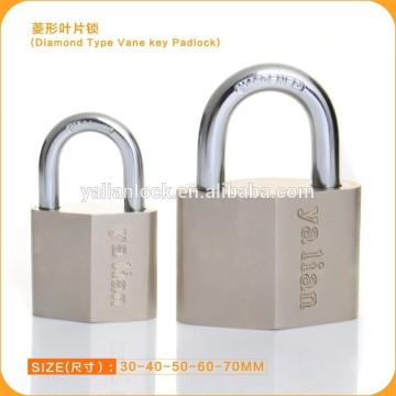Diamond Type Vane key padlock