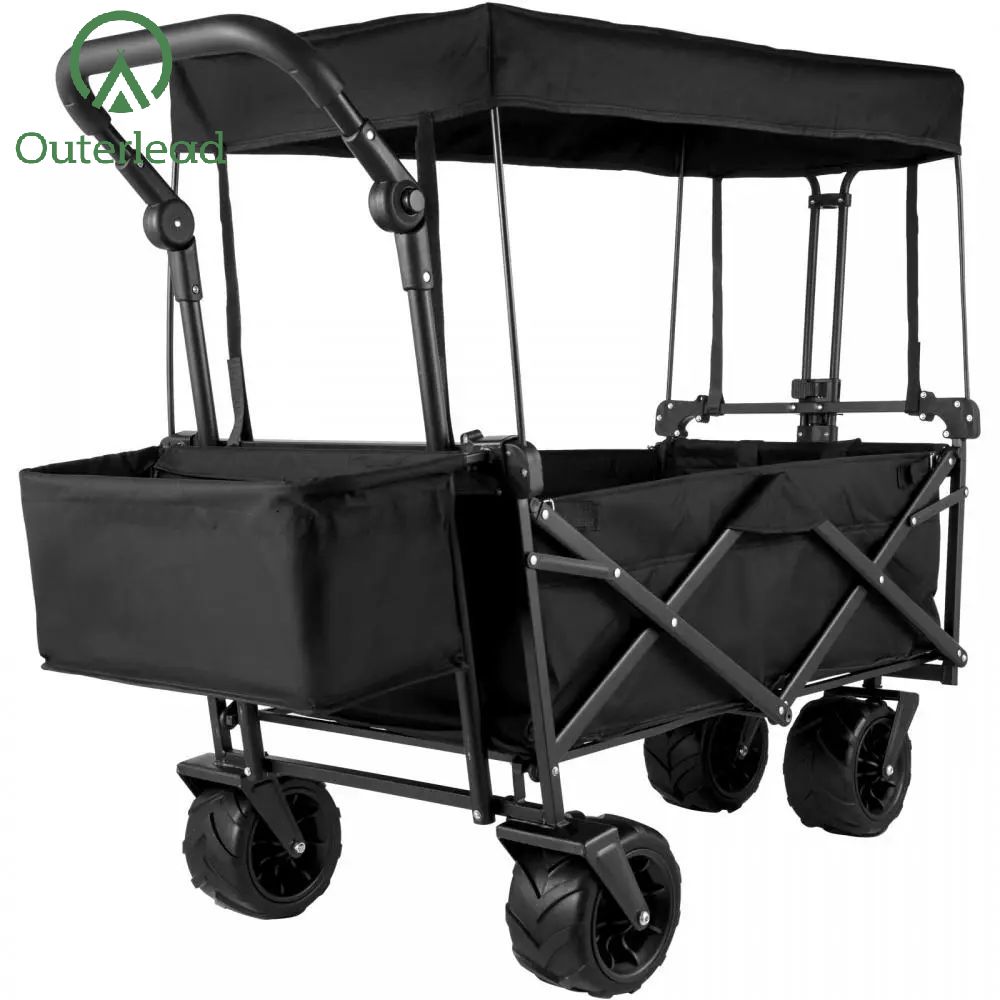 folding stroller wagon with canopy (4)