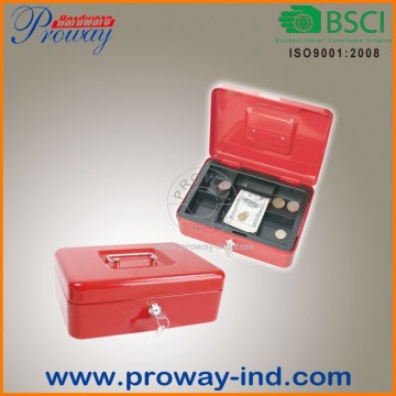 steel metal cash box,portable cash safe box