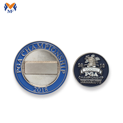 New championship personalized silver metal enamel coins
