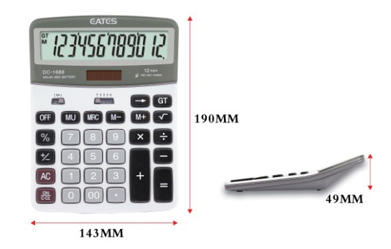 Eates Large solar finance office calculator DC-1688