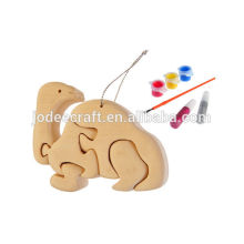 3D wooden craft puzzle brontosaurus