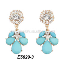 Fashion cheap china rhinestone plastic tattoo dangle earring 12pair/lot