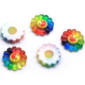 Cute Sunflower Resin Beads Artificial Flower Flatback Cabochon for Home Decor DIY Ornament Accessories