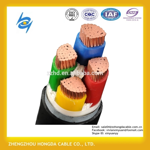 Pvc insulated power cable flame retardant cable PVC sheath cable 4*25mm2