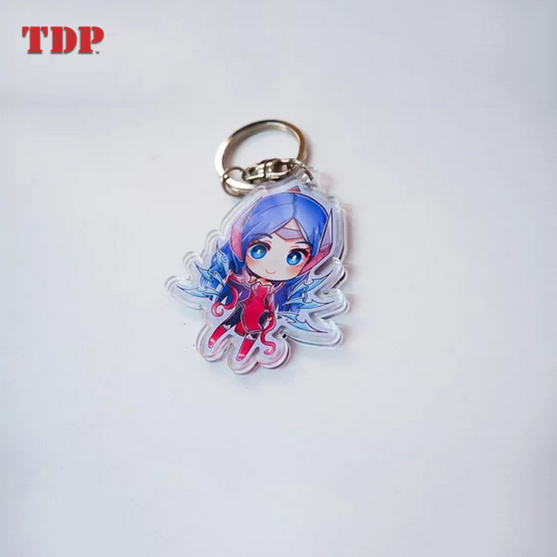 Personalized Blank Disc Monogrammed Anime Charm Printed Clear Acrylic Keychain Custom
