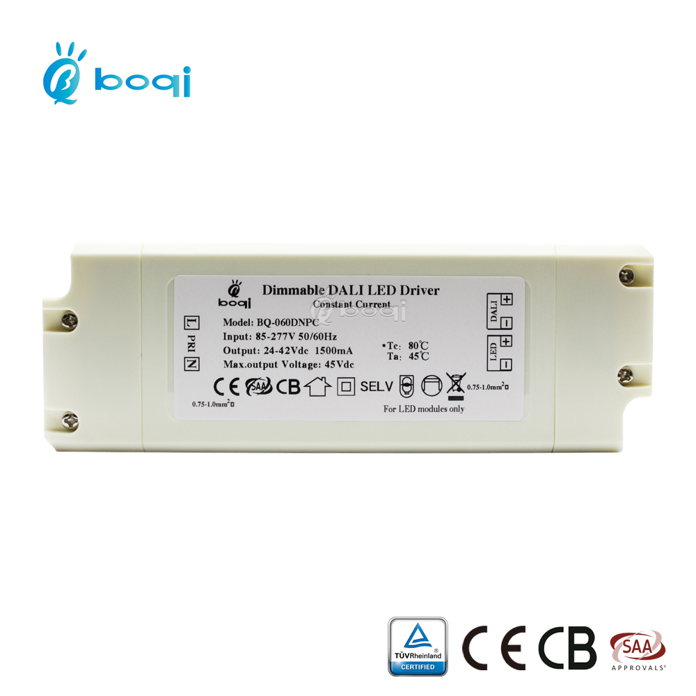 High PF DALI dimmable 60w led driver 50w to 72w for EU market
