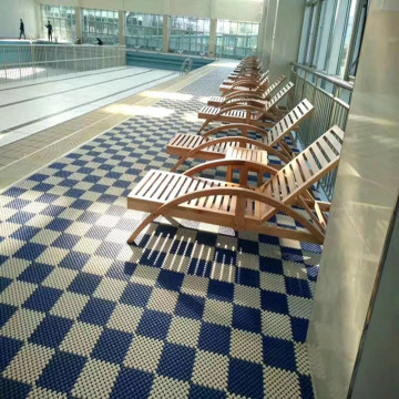 Modular Plastic Interlock Floor Tiles In Swimming Pool