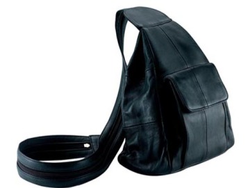Black Lambskin Leather Backpack Purse (DSPURSE17)