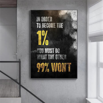 Motivational Office Wall Decor: Inspirational Quote Canvas Art Prints for Entrepreneurs and Dream Chasers