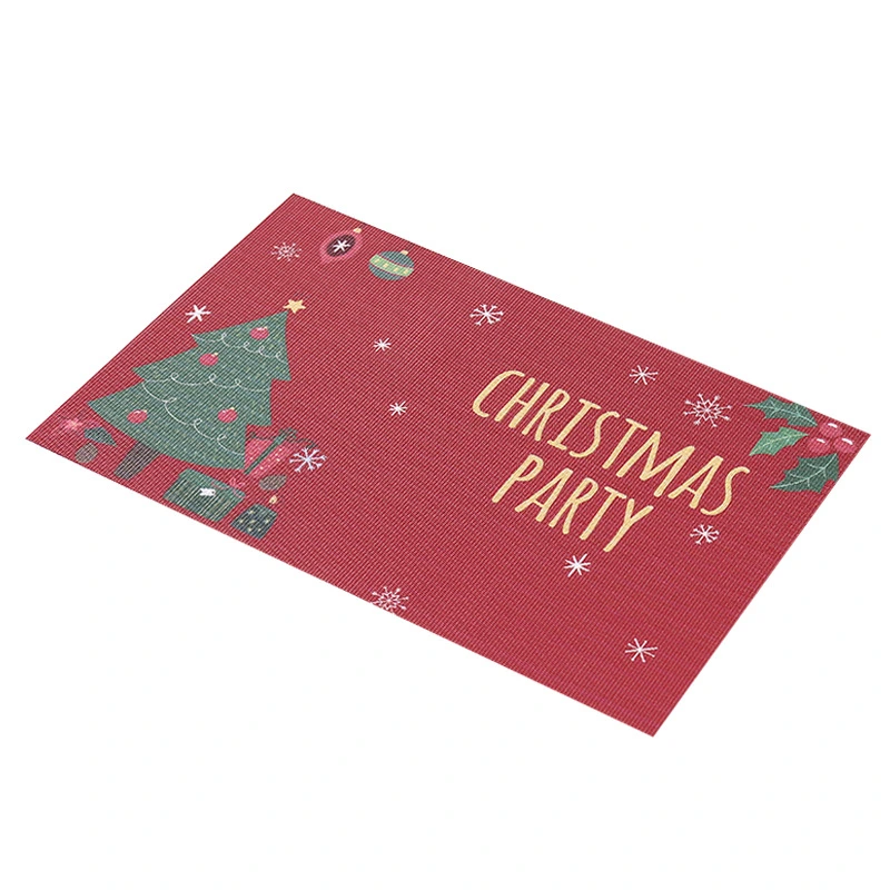 Manufacturer Christmas Table Decotation PVC Placemat Anti-Skid Tablemat