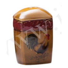 Arted tableware for rooster collection --salt pot