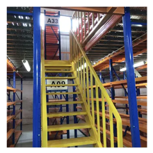 Large Industrial Warehouse Heavy Attic Platform Shelves Construction on Second Floor