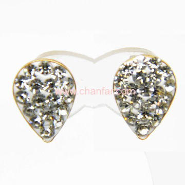 Made In China Polymer Clay Diamond Stud Earring