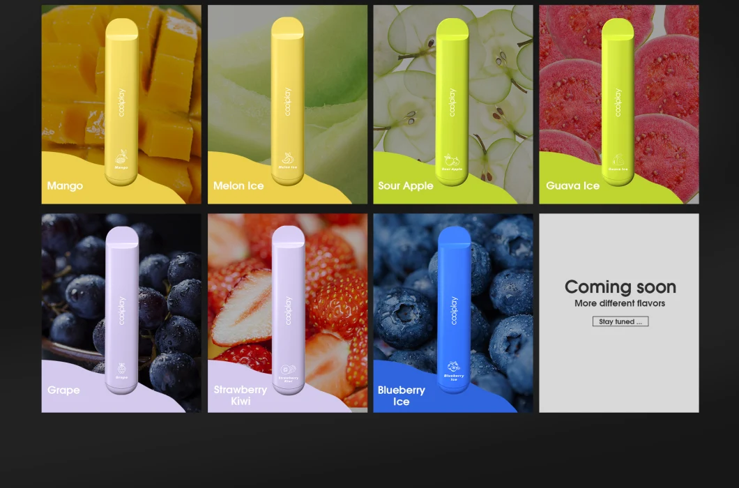 Anti-Leaking Vape Disposable Vape Pen Electronic Cigarette Natural Flavor Coolplay X15 500 Puff Bar Disposable Vape Unique Vape Pen Vaporizer Vape