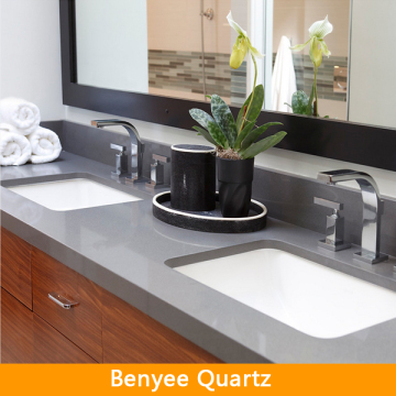 Chinese artificial stone grey quartz slabs countertops